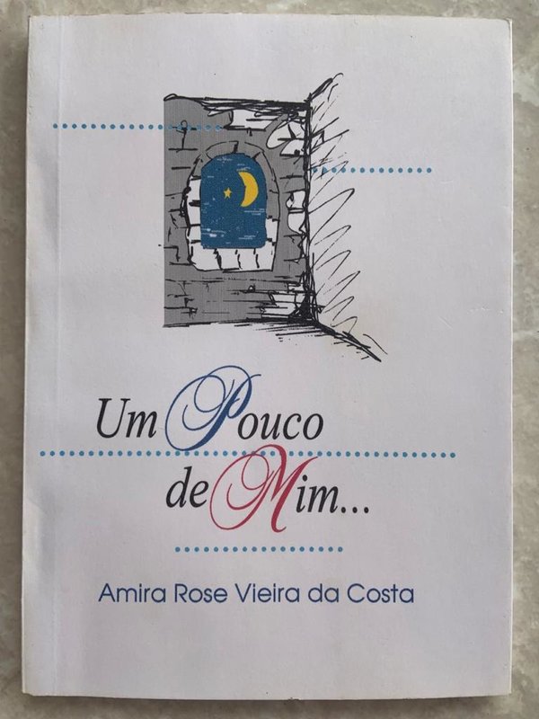 "Um pouco de mim" foi minha primeira publicação e reúne poesias, frases, desabafos e músicas que escrevi desde a infância. Foi impresso em 1999, pela Questão de Opinião - Editora, em Curitiba, quando eu tinha 24 anos. A ilustração foi de Palito.